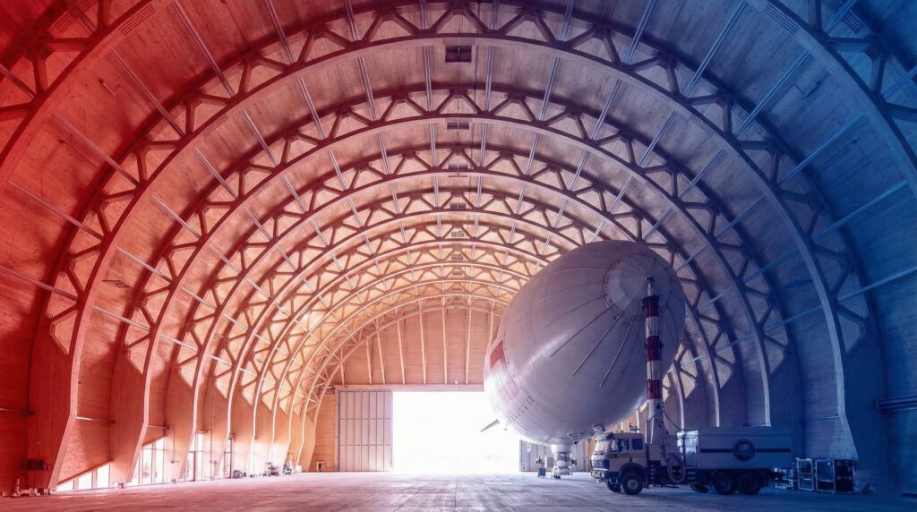 Airship Hangar Mülheim: Timber Engineering Without Steel Connections